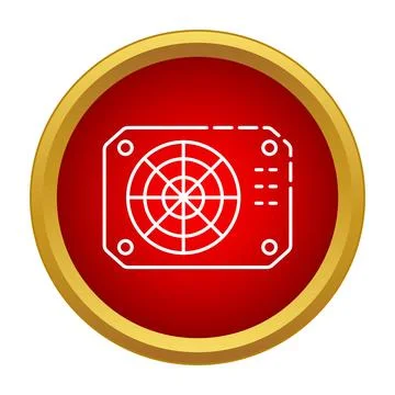 Computer power supply unit cooler fan icon イラスト素材