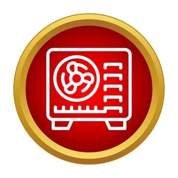 Computer power supply unit fan cooling system icon Stock-Illustration