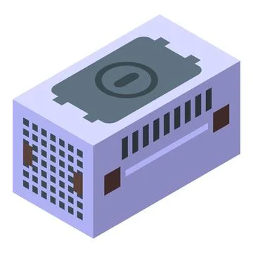 Computer power supply unit providing stable energy for pc Illustrazione stock