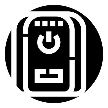 Computer power supply unit starting up icon Stock Illustration