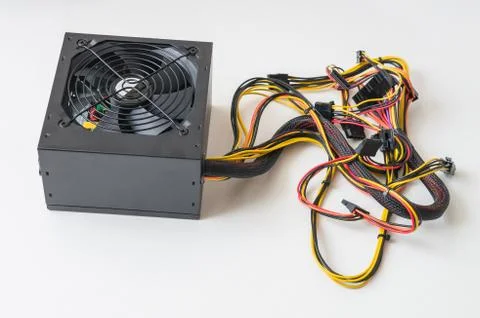 Computer power supply on white background. Stock-Fotos