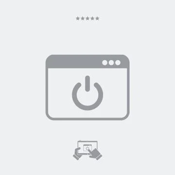 Computer power switch icon 스톡 일러스트