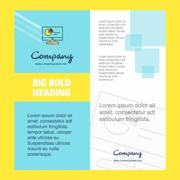 Computer presentation Company Brochure Title Page Design. Company profile, an 스톡 일러스트