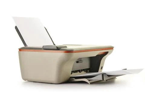 Computer printer isolated on white background Stock Photos