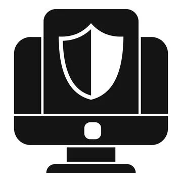 Computer privacy icon simple vector. Data protect イラスト素材