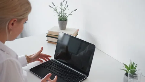 Computer problem annoyed woman connection fail Stock Footage 231410654