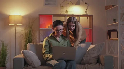 Computer problem puzzled woman modern technology Stock Footage 168231411