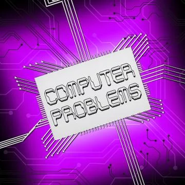 Computer Problems Shows Pc Errors 3d Illustration 스톡 일러스트