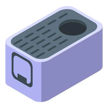 Computer processing unit cooling system isometric view Stock Illustration