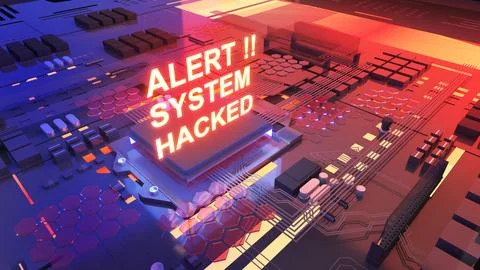 Computer processing work Notify a security alarm.computer system notificati.. Stock Photos