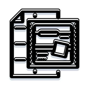 Computer processor and memory module concept イラスト素材