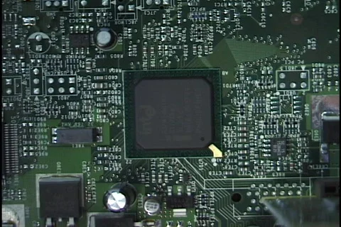 Computer Processor and Motherboard Stock Footage 297215
