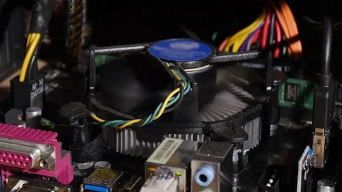 Computer Processor Calculating Stock Footage 81599806