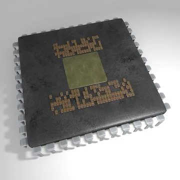 Computer Processor Chip 3D Model