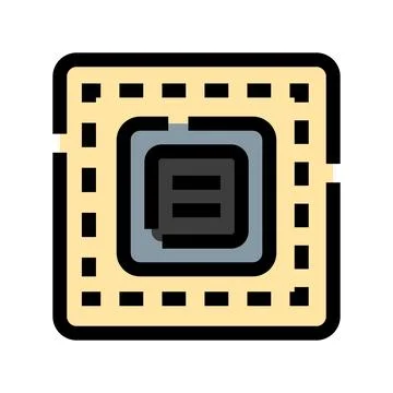 Computer processor chip icon representing technology and innovation 스톡 일러스트