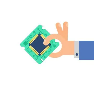 Computer Processor Chip イラスト素材