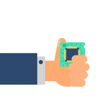 Computer Processor Chip イラスト素材