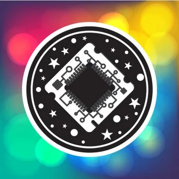 Computer Processor Chip イラスト素材