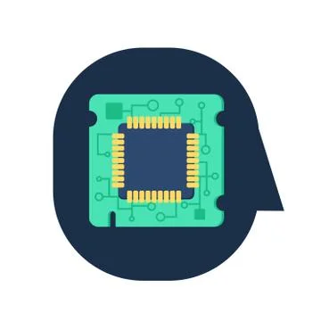 Computer Processor Chip 스톡 일러스트