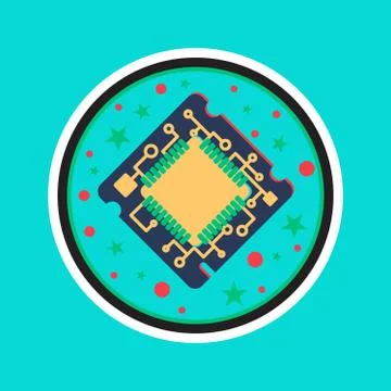 Computer Processor Chip Illustrazione stock