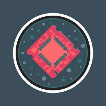 Computer Processor Chip Illustrazione stock