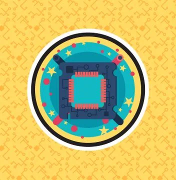 Computer Processor Chip Stockillustratie