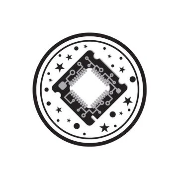 Computer Processor Chip Illustrazione stock