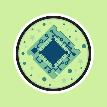 Computer Processor Chip イラスト素材
