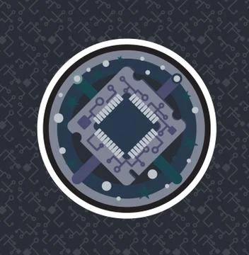 Computer Processor Chip イラスト素材