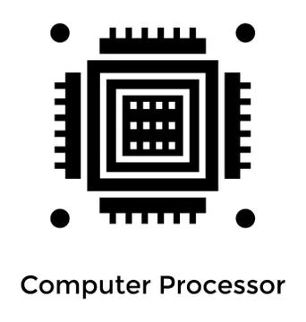 Computer Processor Chip Illustrazione stock