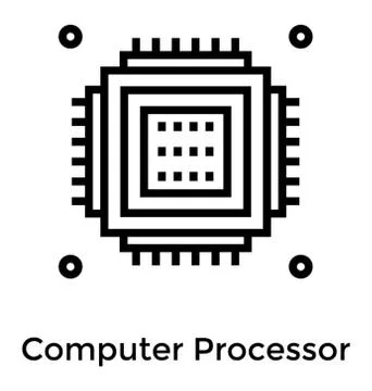 Computer Processor Chip イラスト素材