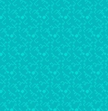 Computer Processor Chip Seamless Pattern 库存插图