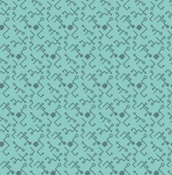 Computer Processor Chip Seamless Pattern Stock Illustration