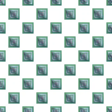 Computer processor chip square pattern repeating background Stock Illustration