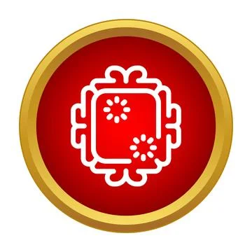 Computer processor chip technology icon concept illustration Stock-Illustration