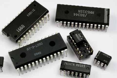 Computer Processor Chips Stock Photos