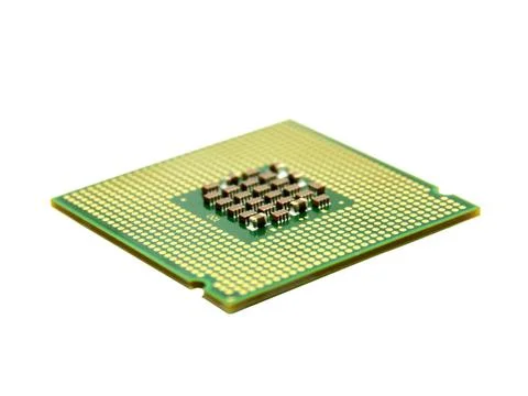 The computer processor The computer the processor on a white background is... 写真素材