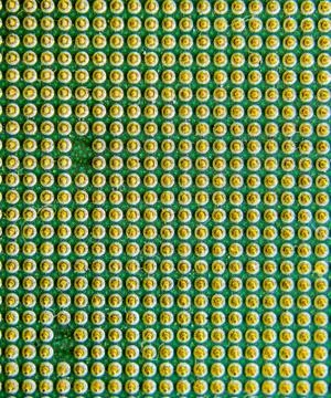 Computer processor, contact feet. Electronic board with electrical components 写真素材