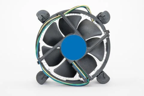 Computer processor cooling fan on a heatsink 写真素材