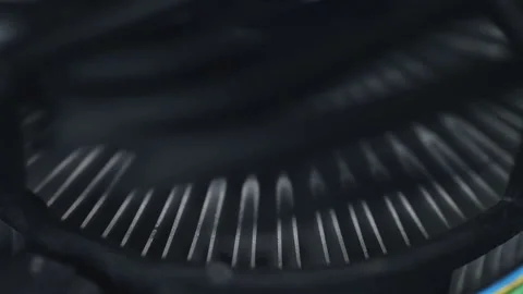 Computer Processor Cooling System Closeup Stock Footage 90273229