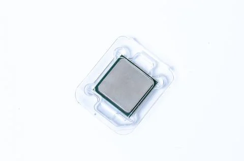 Computer processor CPU  Central processing unit microchip  isolated on white 写真素材