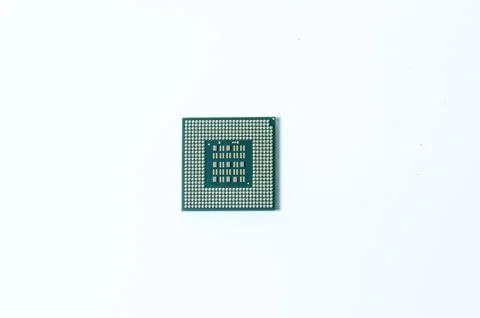 Computer processor CPU  Central processing unit microchip  isolated on white 写真素材