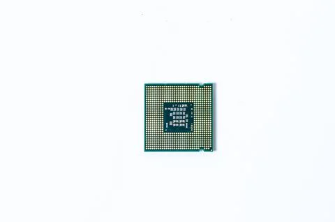Computer processor CPU  Central processing unit microchip  isolated on white 写真素材