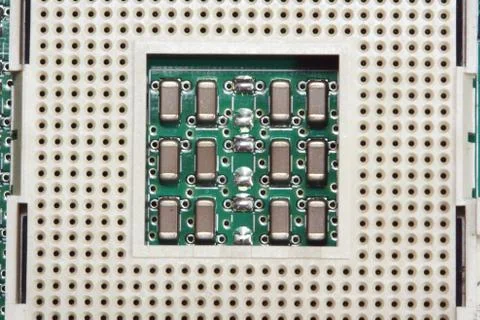 Computer processor cpu slot Foto stock