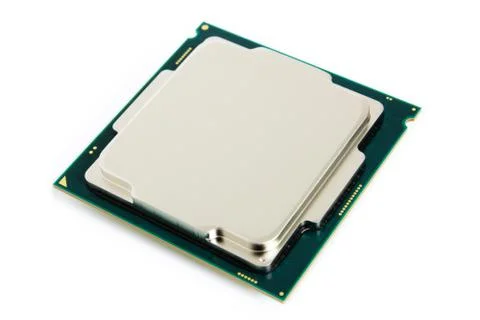 Computer processor, CPU, on white background 写真素材