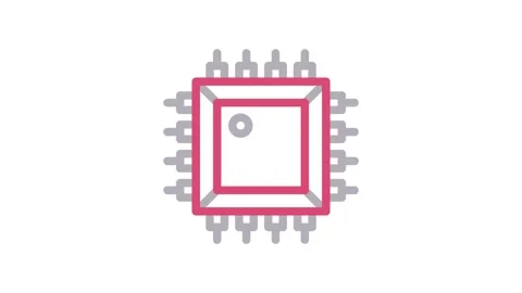 A computer processor with a distinct dot located in the middle, highlightin.. Stock Footage 334766143