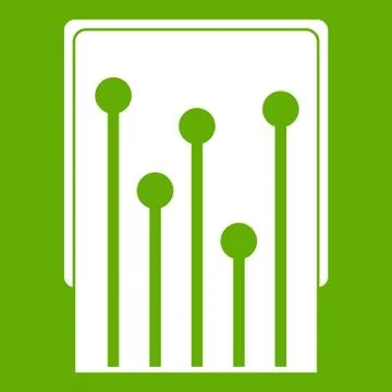 Computer processor icon green Illustrazione stock