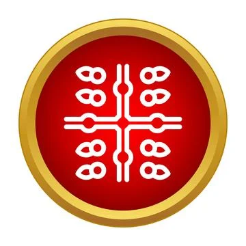 Computer processor icon representing technology connectivity and innovation Stock Illustration