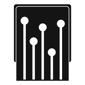 Computer processor icon simple イラスト素材