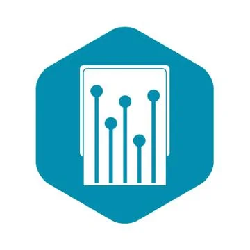 Computer processor icon simple Illustrazione stock